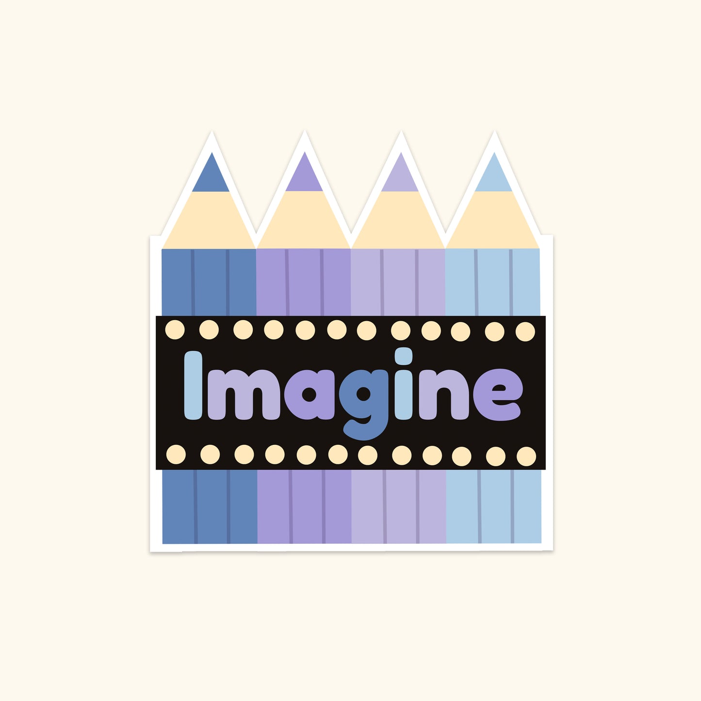 Imagine- Waterproof Sticker