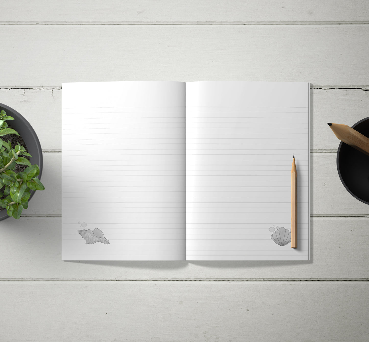 Cuaderno de tapa dura con la sirena Koi