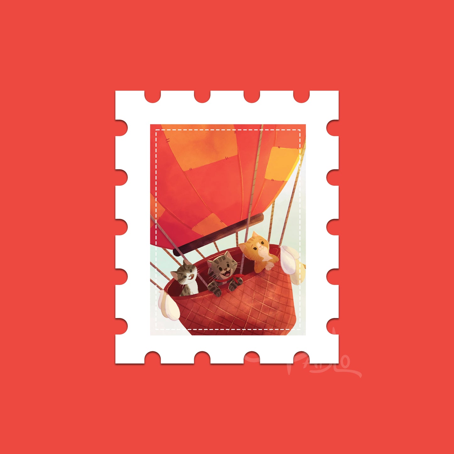 Mika, Dash & Maui (Perú Stamp)- Waterproof Sticker