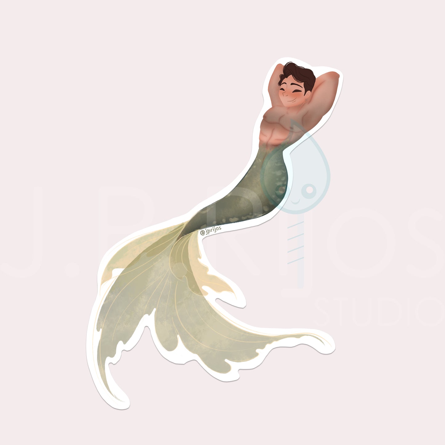 Lagoon Merman- Waterproof Sticker