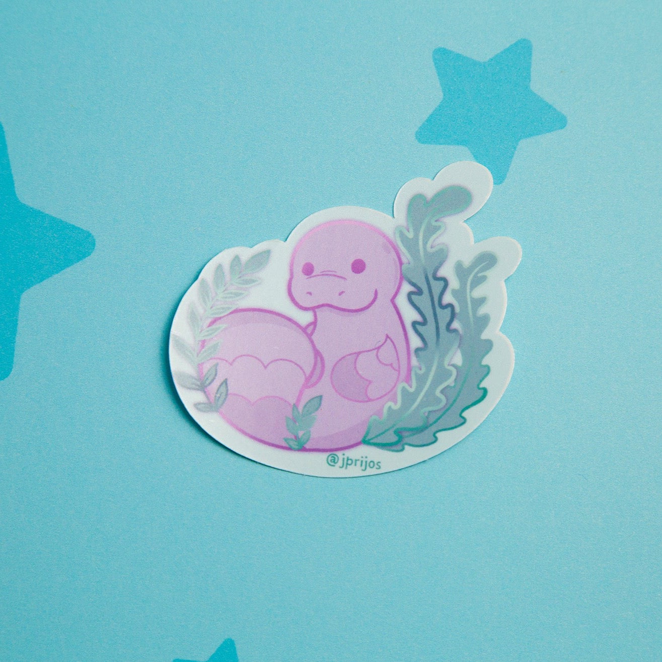 manati- sticker de manati- manatee sticker - sticker de vaca marina- stickers kawaii- stickers de animales- sticker waterproof- pegatinas de manati- seacow