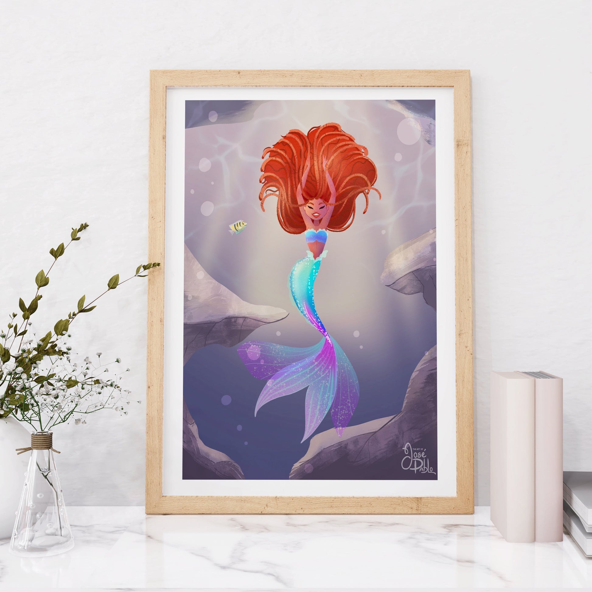 Ariel the little mermaid art print