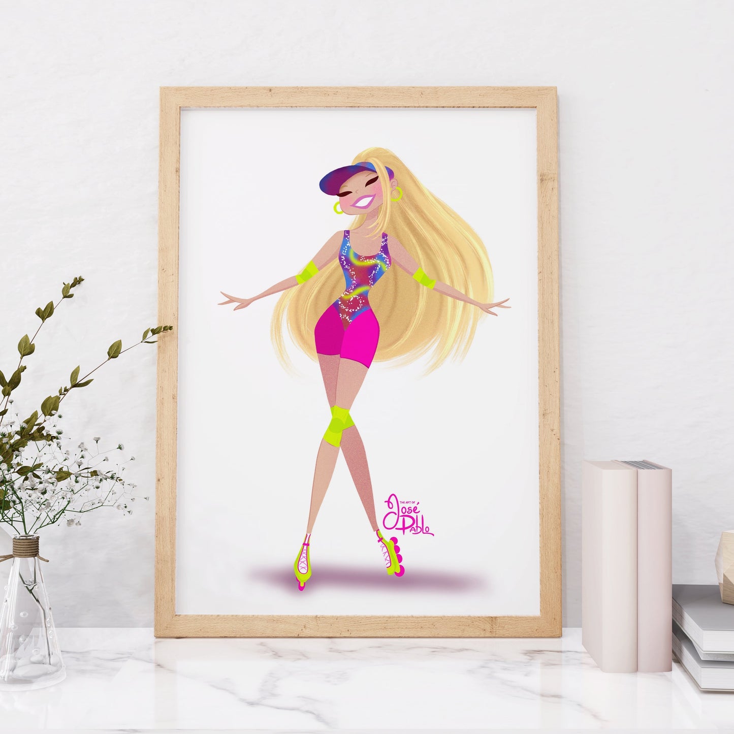 barbie rollerblade print