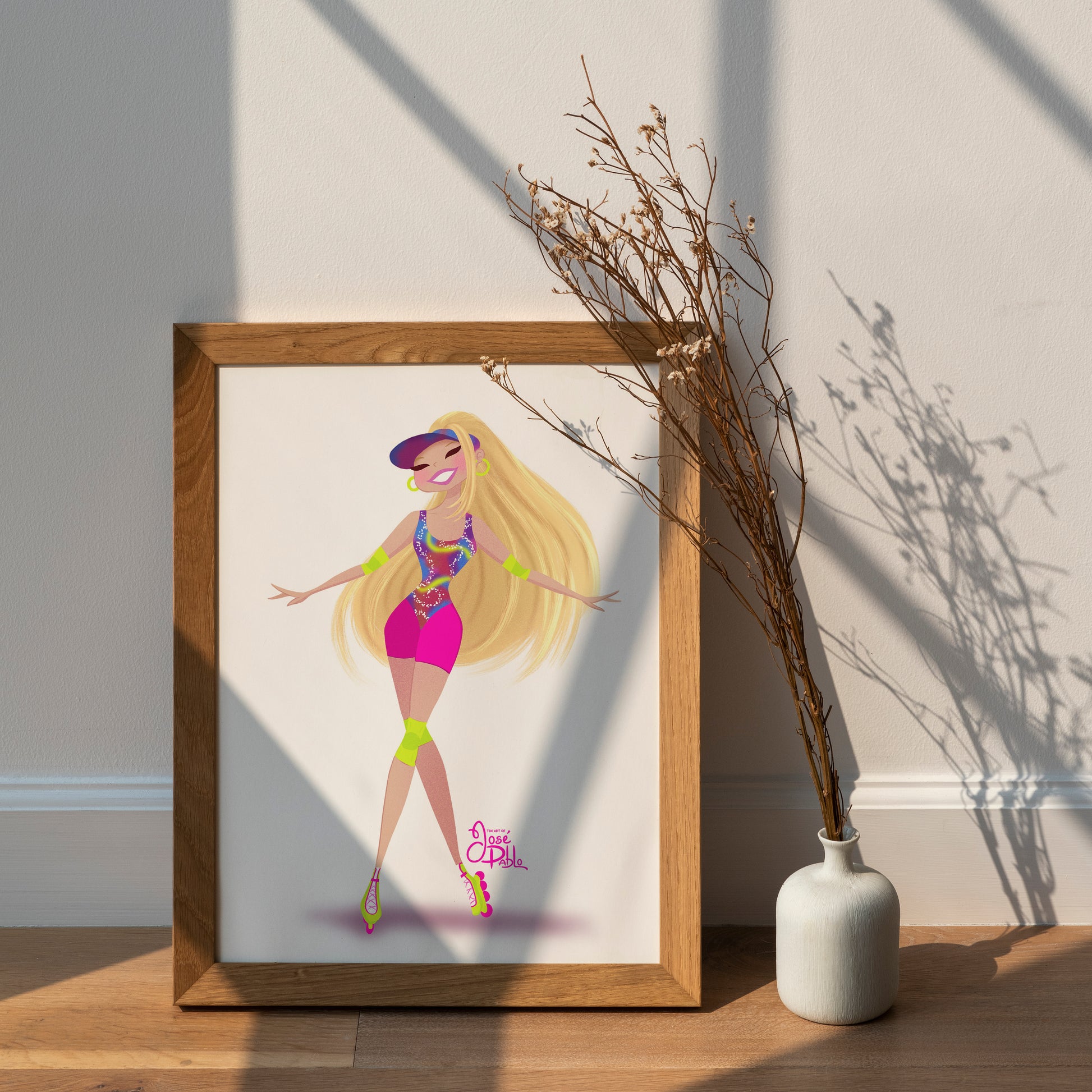 barbie rollerblade print