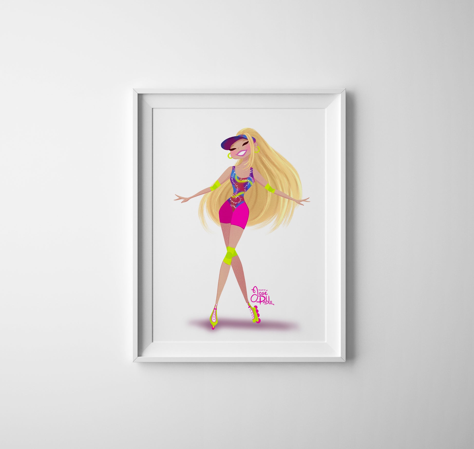 barbie rollerblade print