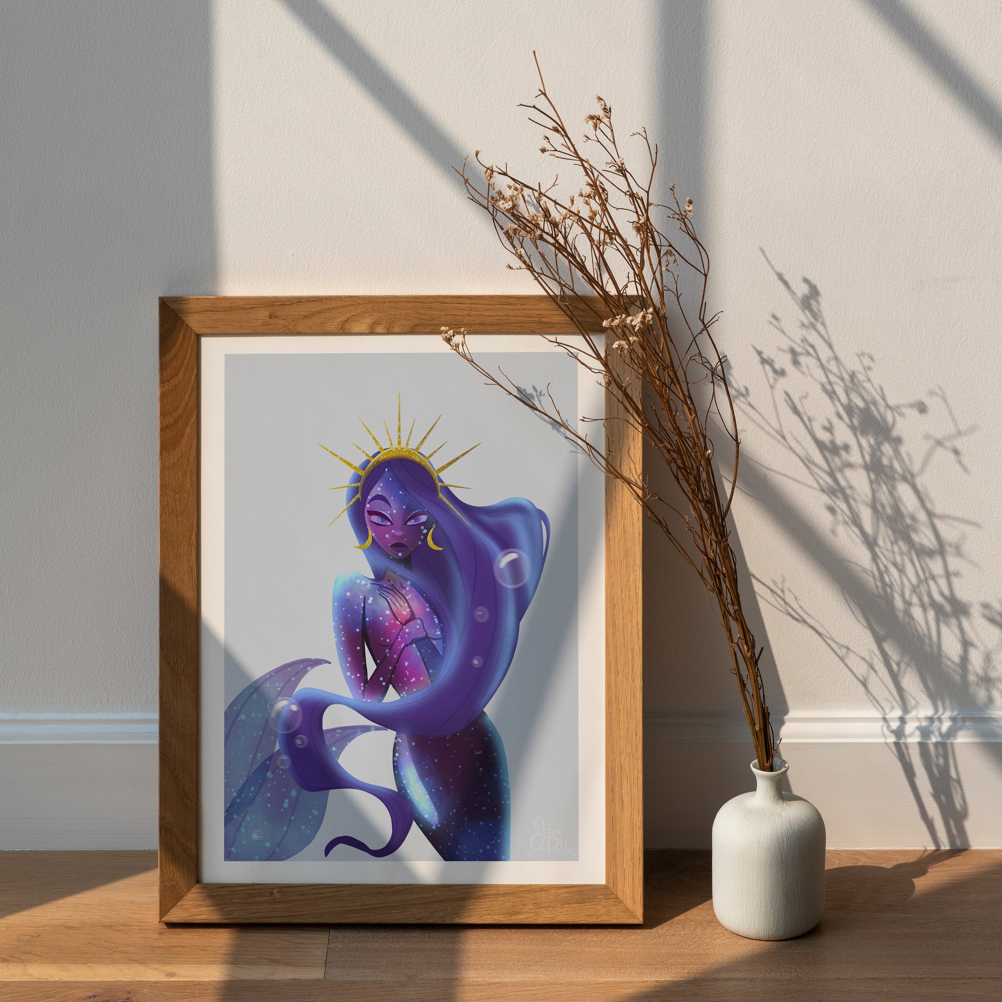 celestial mermaid art print