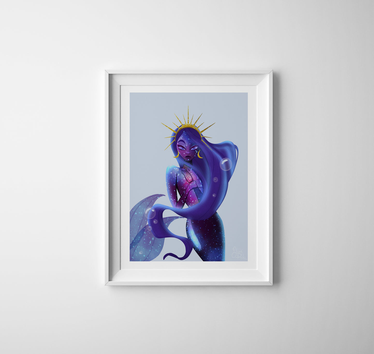 celestial mermaid art print