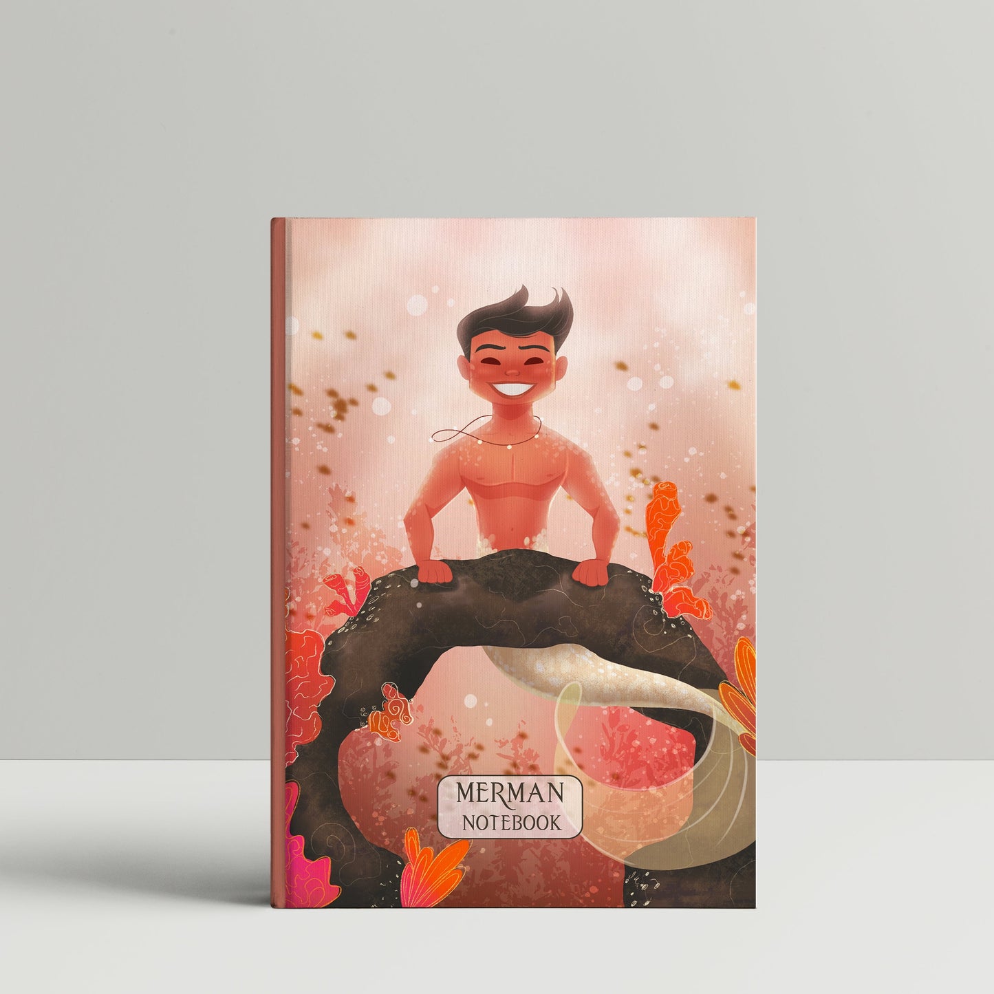 Coral Merman- Hardcover Notebook