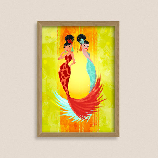 Ember & Tide - Fantasy Mermaid Art Print