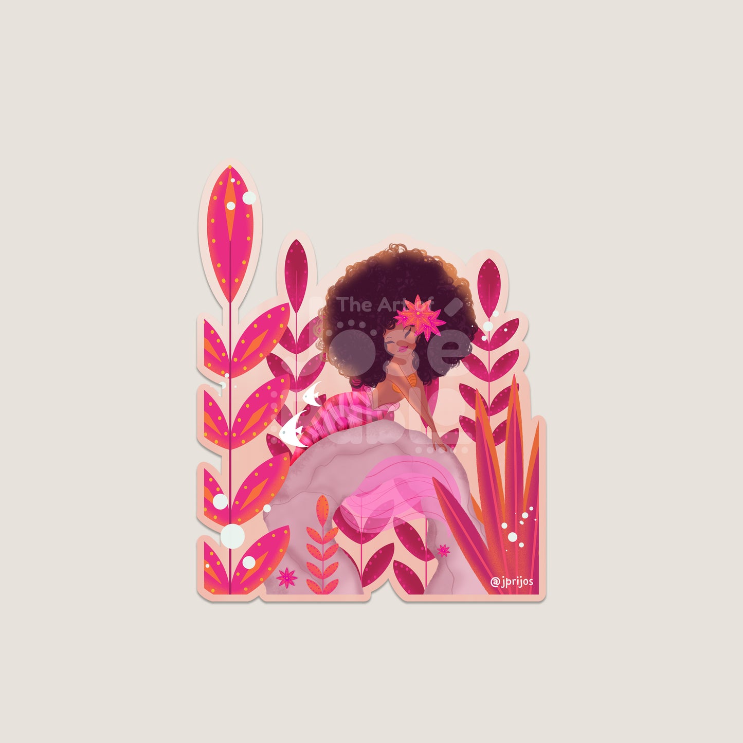 Hibiscus Majesty - Waterproof Sticker