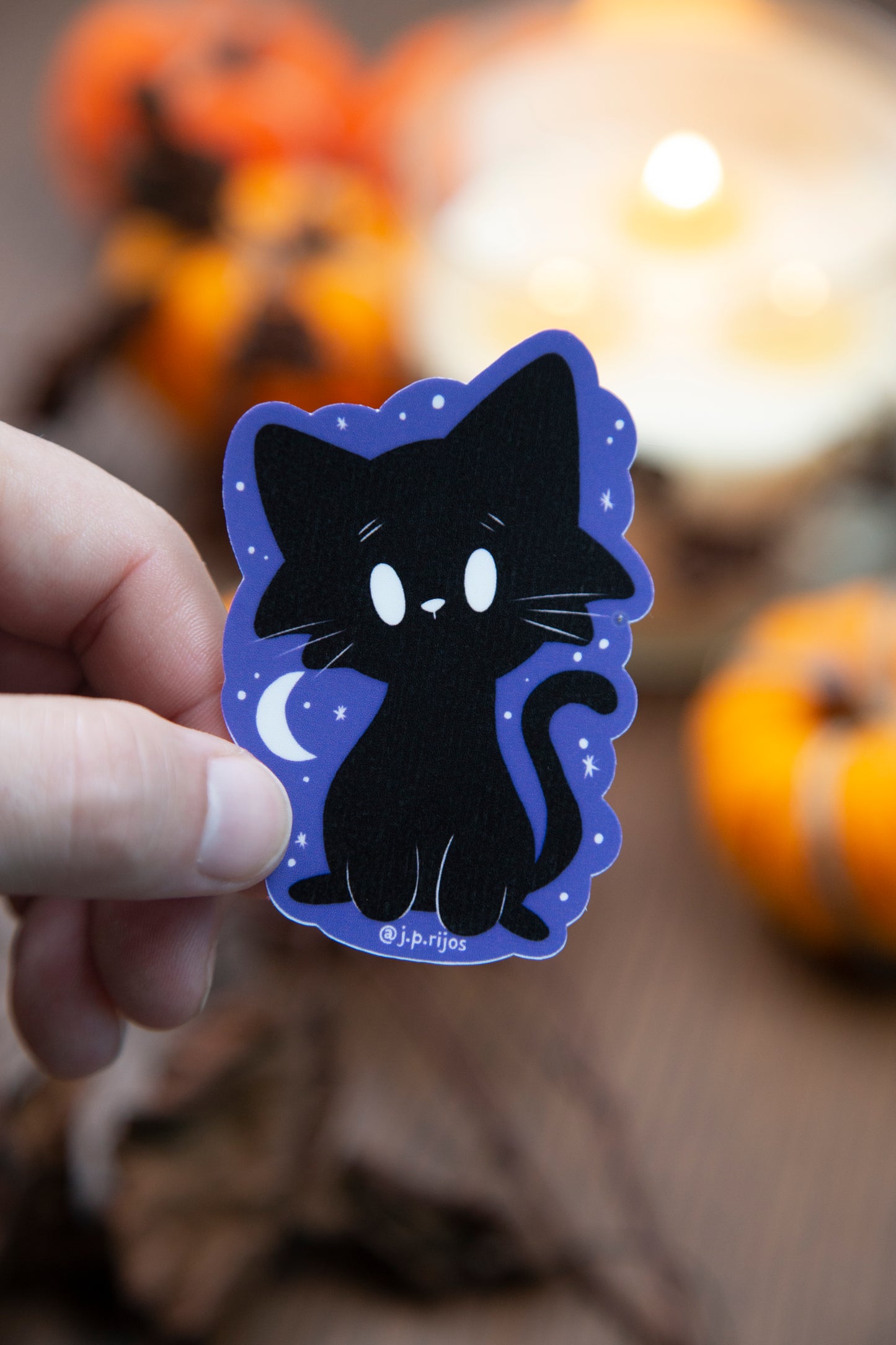 black cat sticker