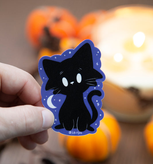 black cat sticker