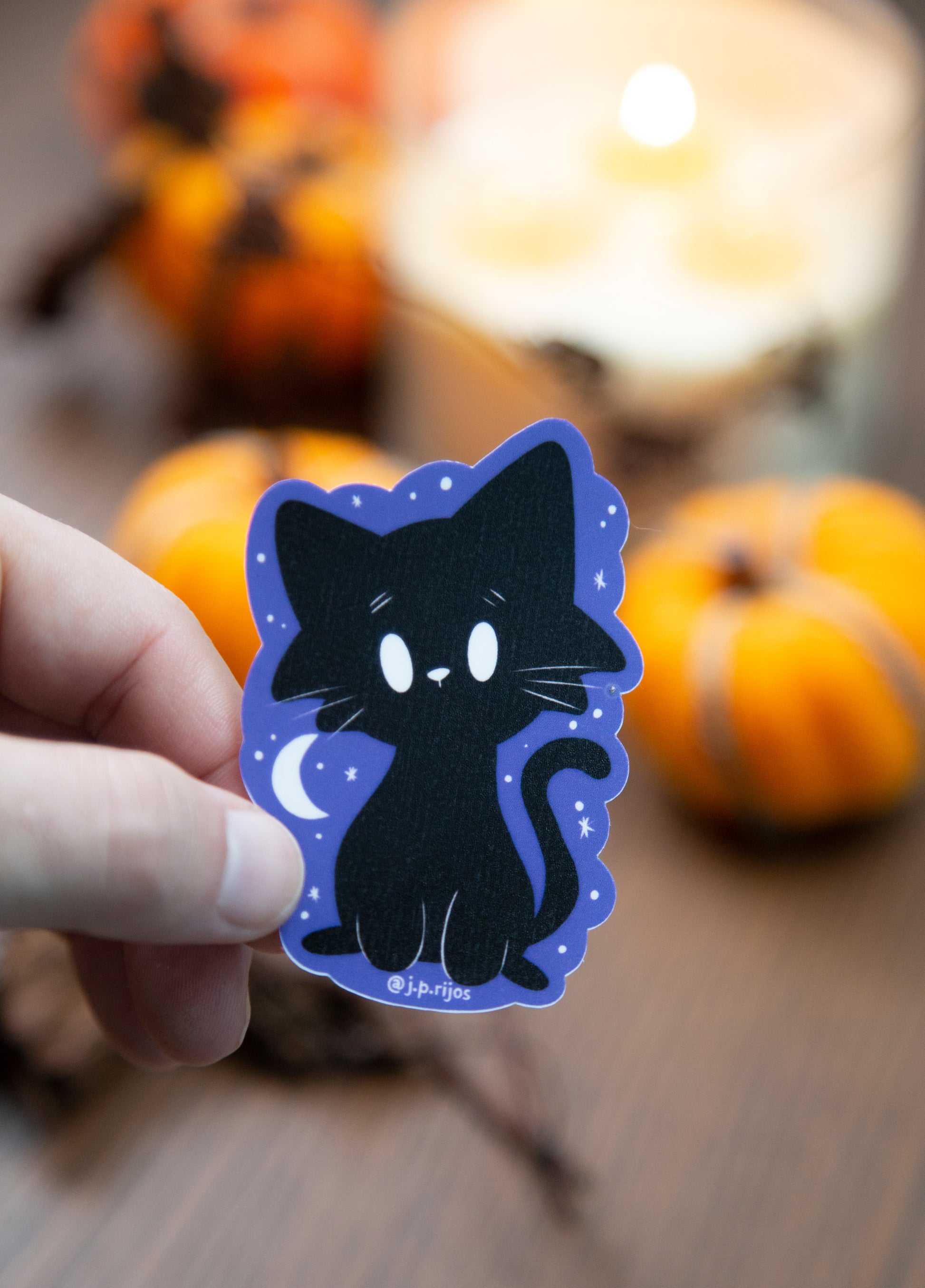 black cat sticker