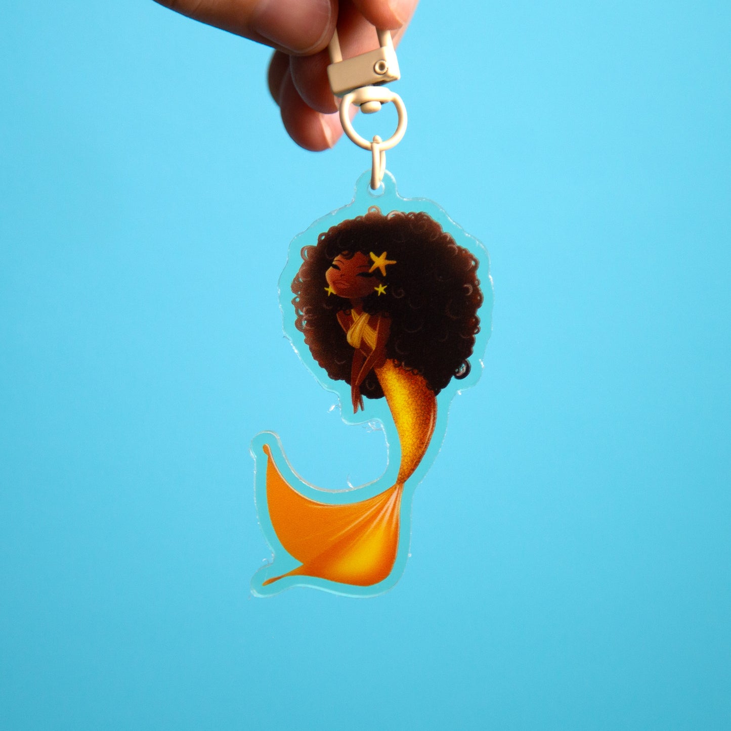 Caribbean Mermaid- Acrylic Keychain