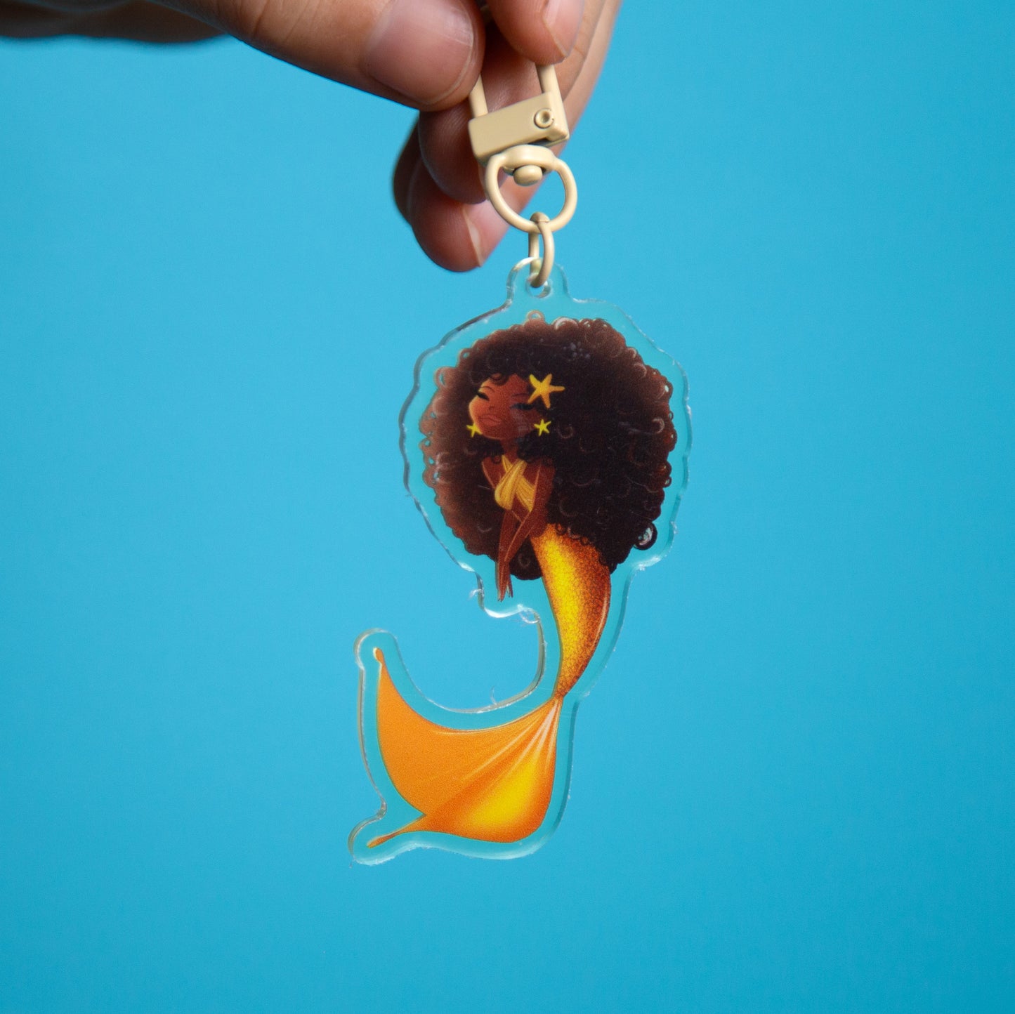 Caribbean Mermaid- Acrylic Keychain