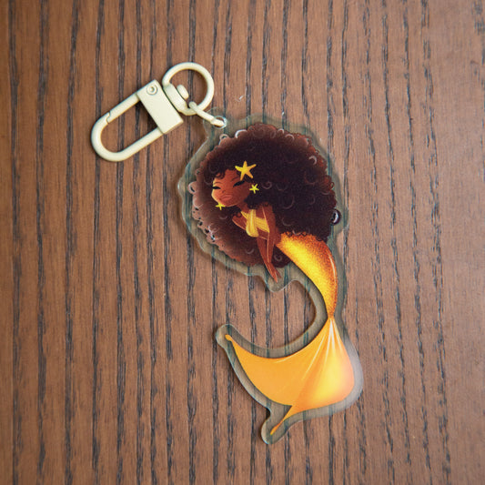 Caribbean Mermaid- Acrylic Keychain