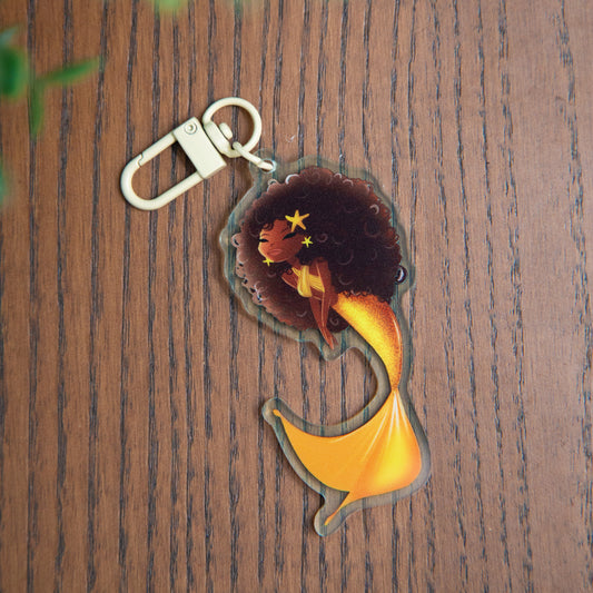 Caribbean Mermaid- Acrylic Keychain