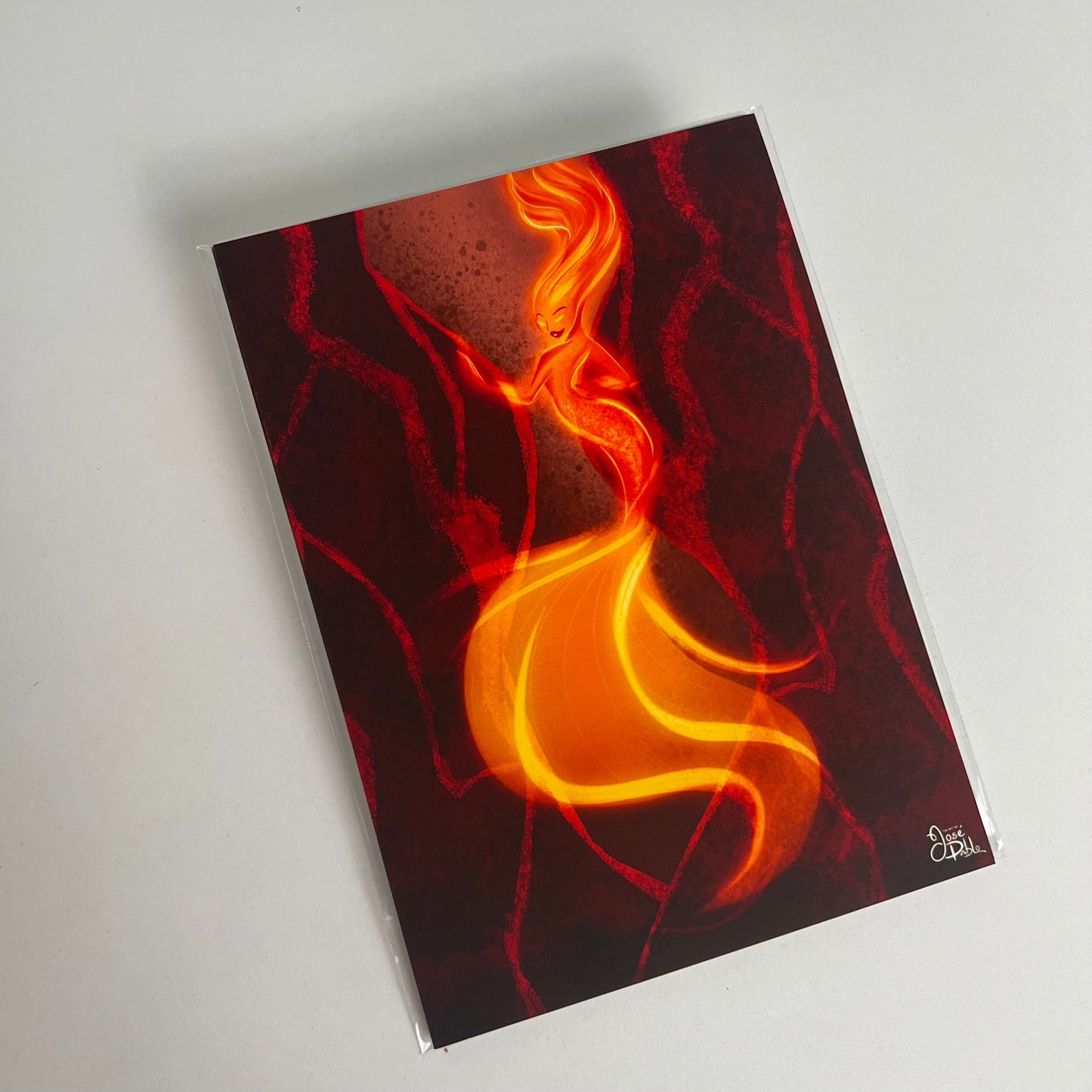 Elemental Fire Mermaid- Art Print