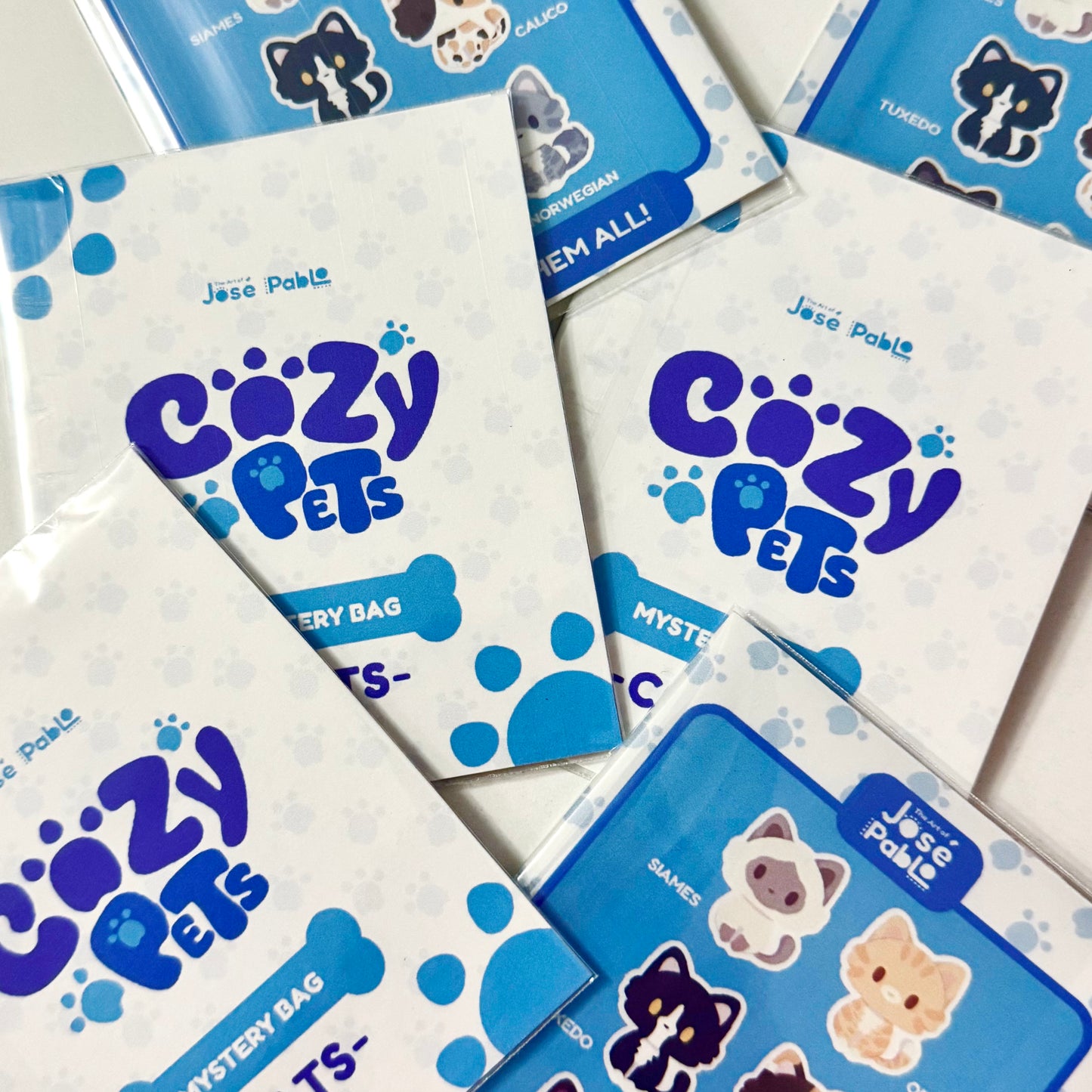 Bolsa Misteriosa de Gatos Acogedores – Sticker Impermeable