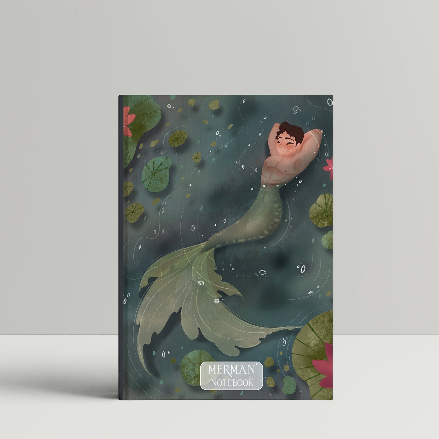 Lagoon Merman- Hardcover Notebook