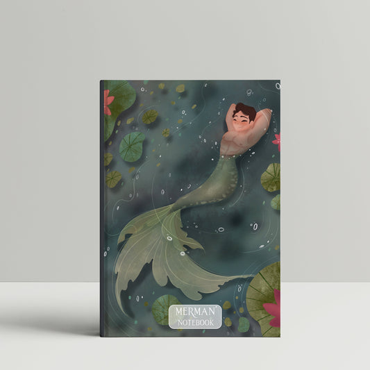 Lagoon Merman- Hardcover Notebook