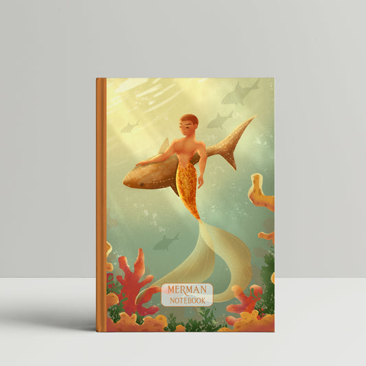 Shark Merman- Hardcover Notebook