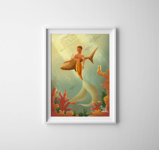 Shark Merman- Art Print