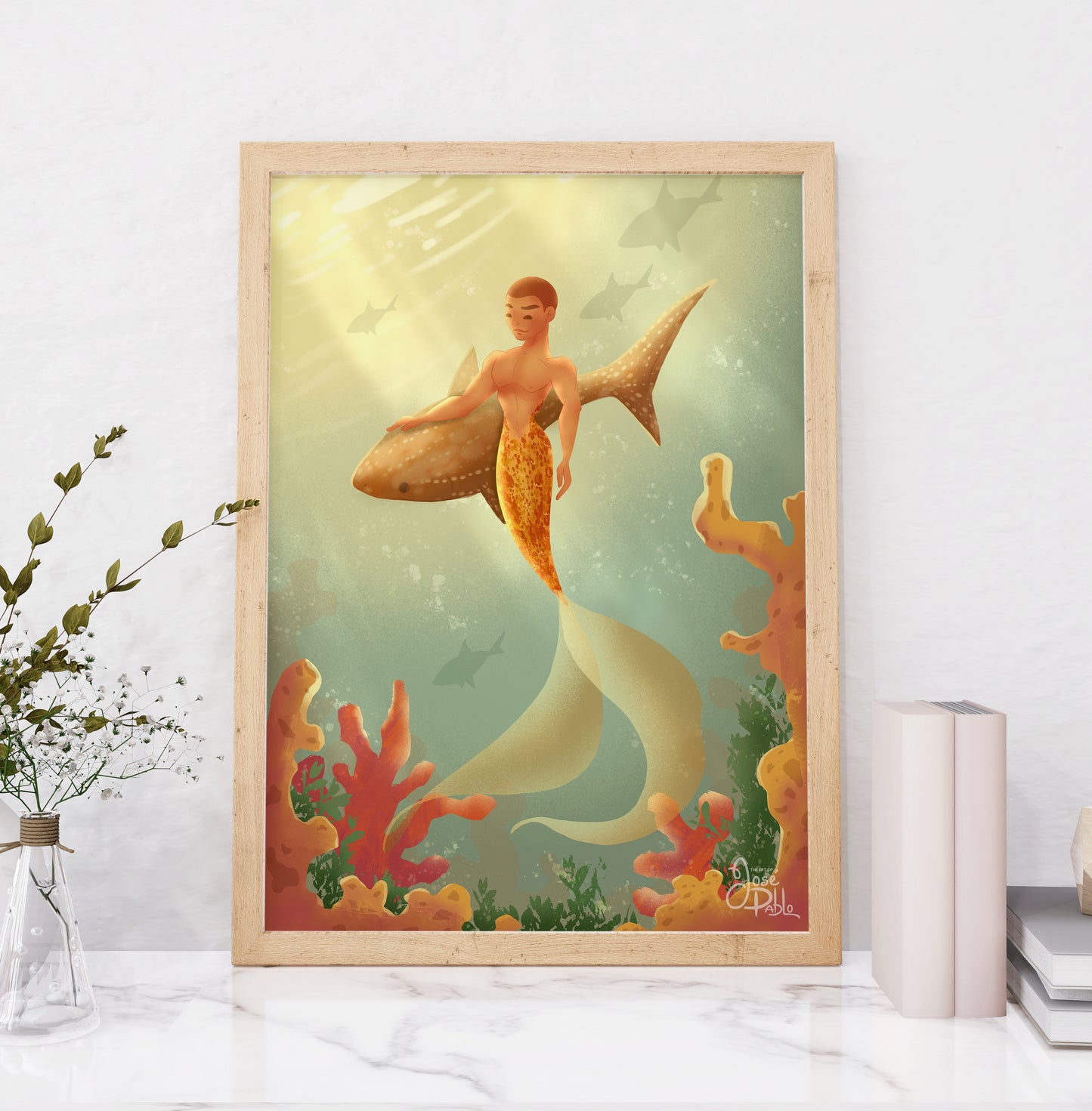 Shark Merman- Art Print