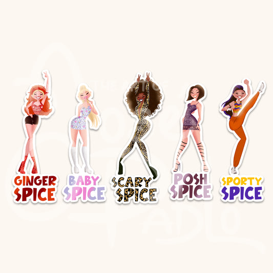 Spice Girls 25th Anniversary - Waterproof Stickers