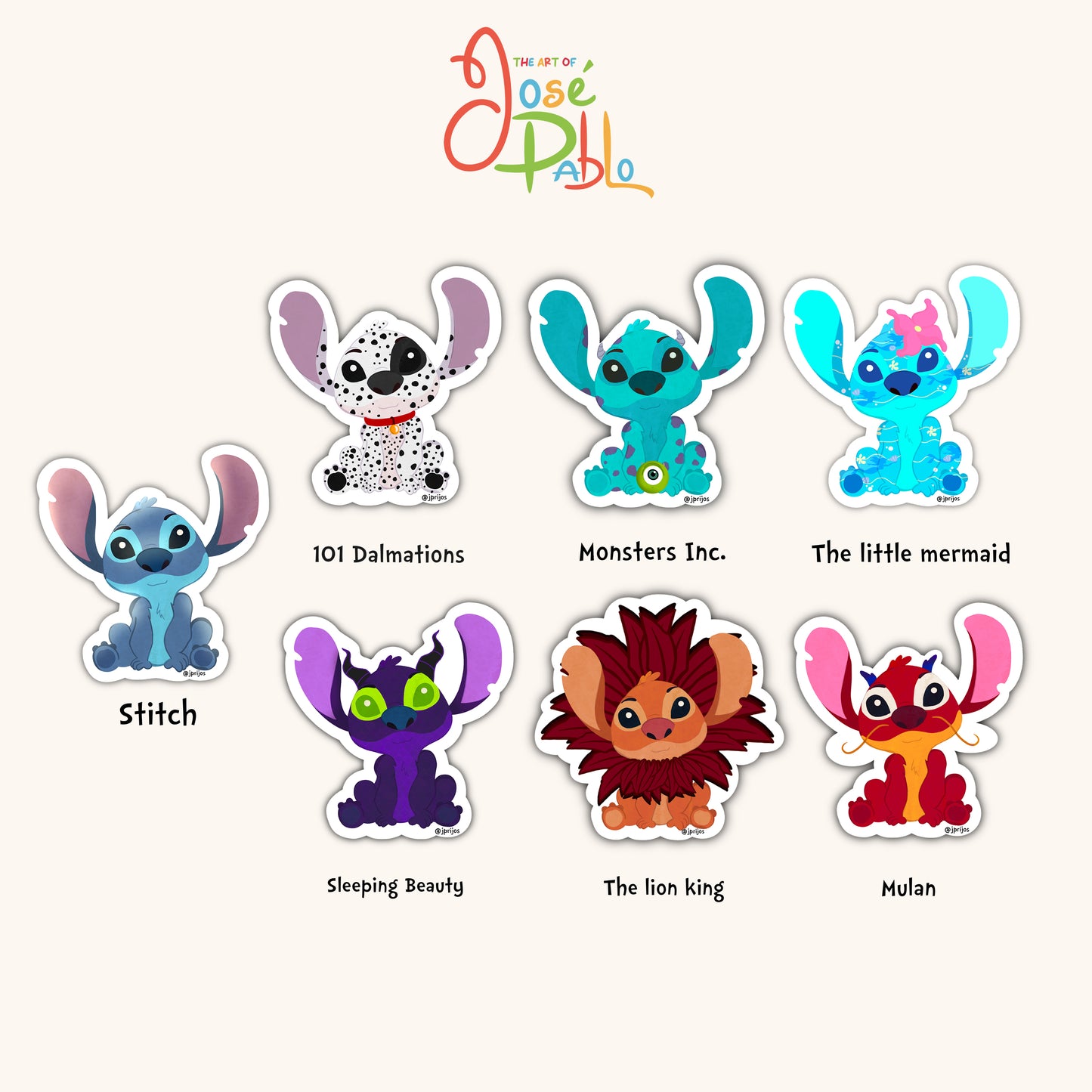 Pegatinas impermeables de Stitch Crashes Disney vol. 1