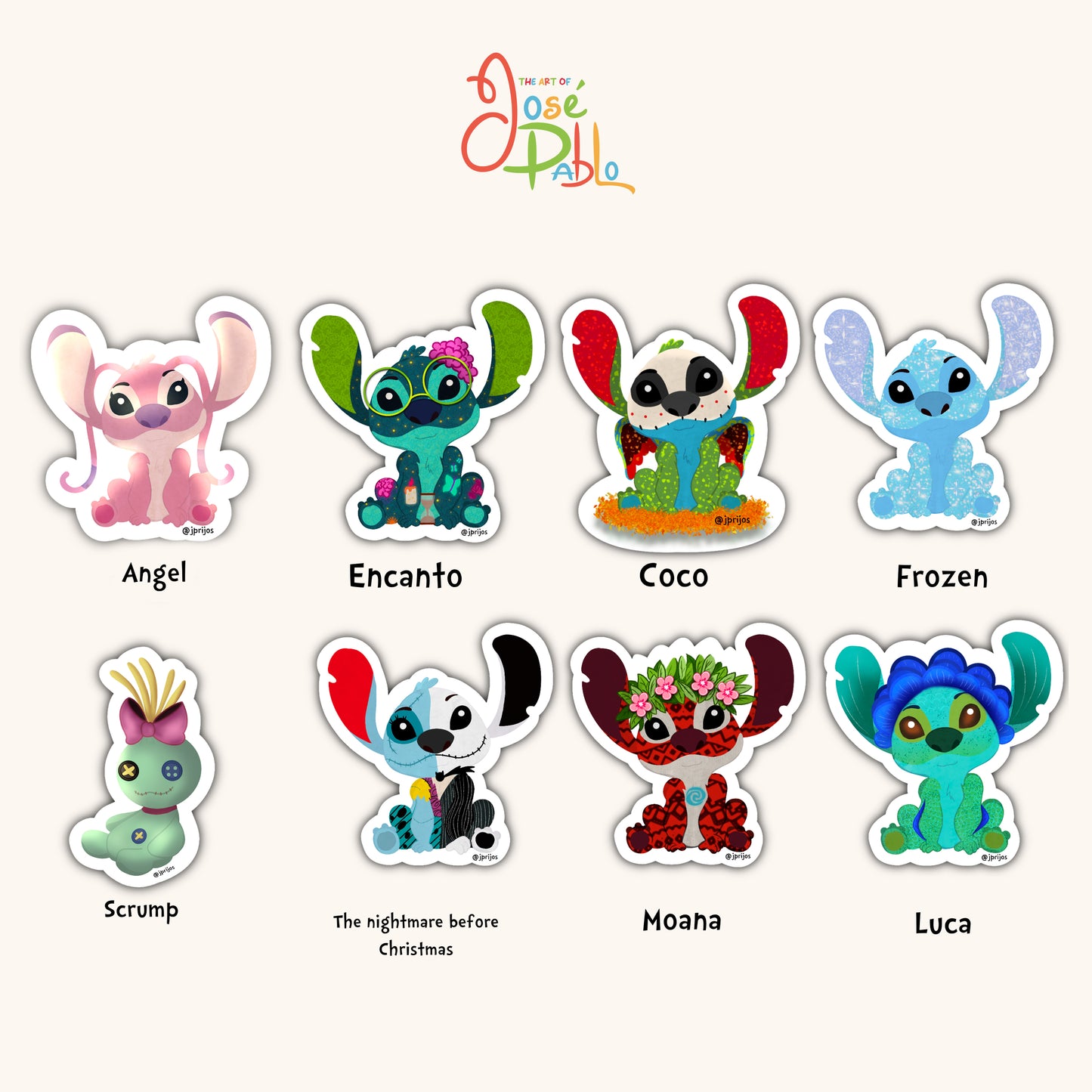 Stitch Crashes Disney vol.2- Waterproof Stickers