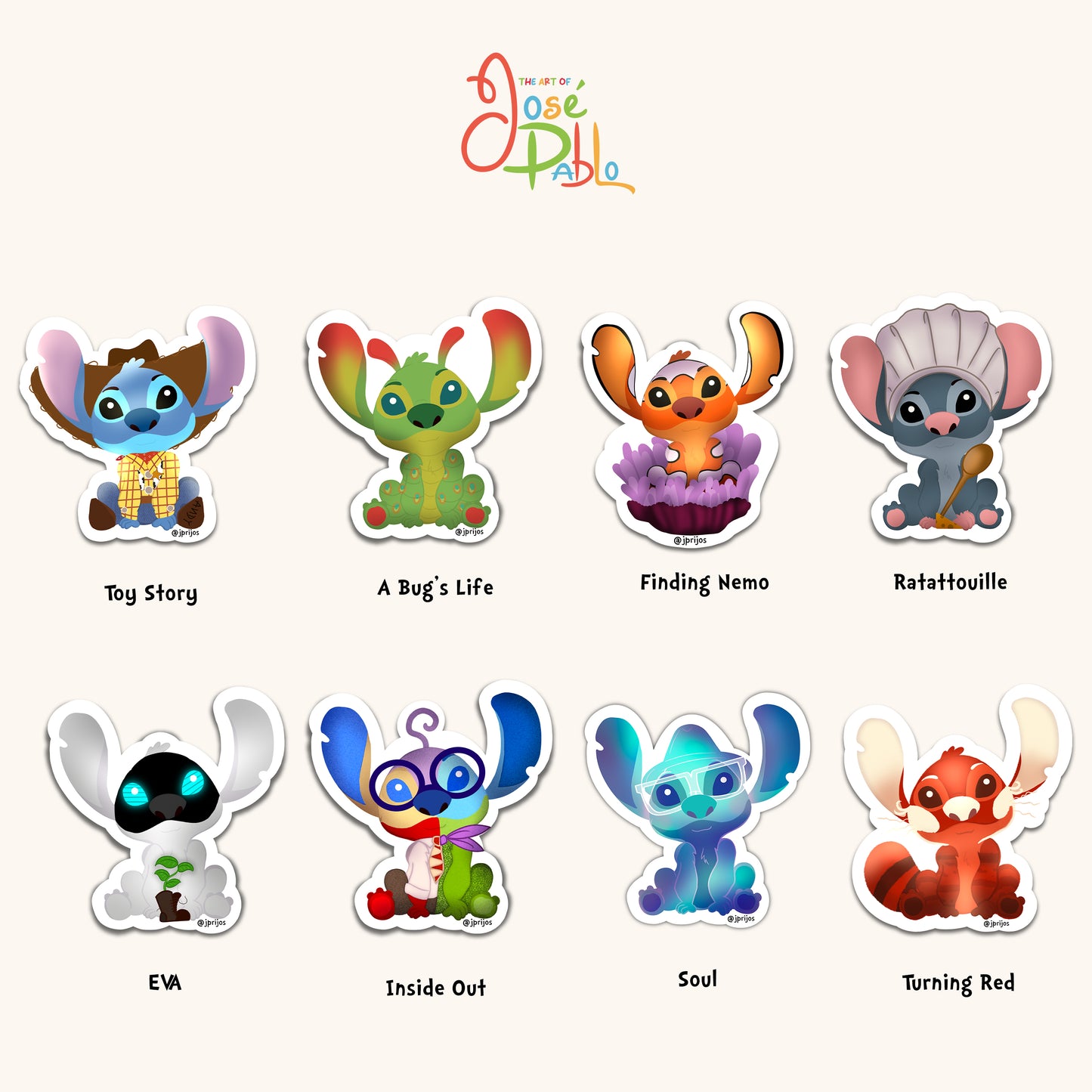 Stitch Crashes Disney vol.3- Waterproof Stickers