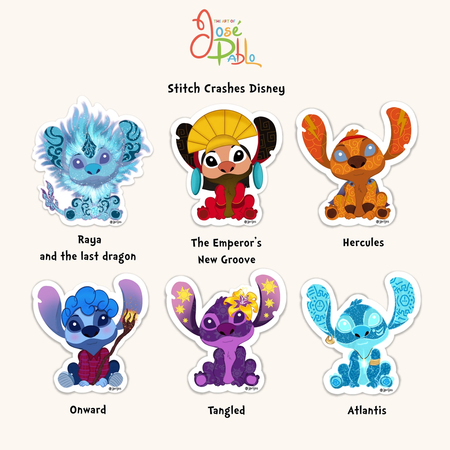 Stitch Crashes Disney vol.4- Waterproof Stickers