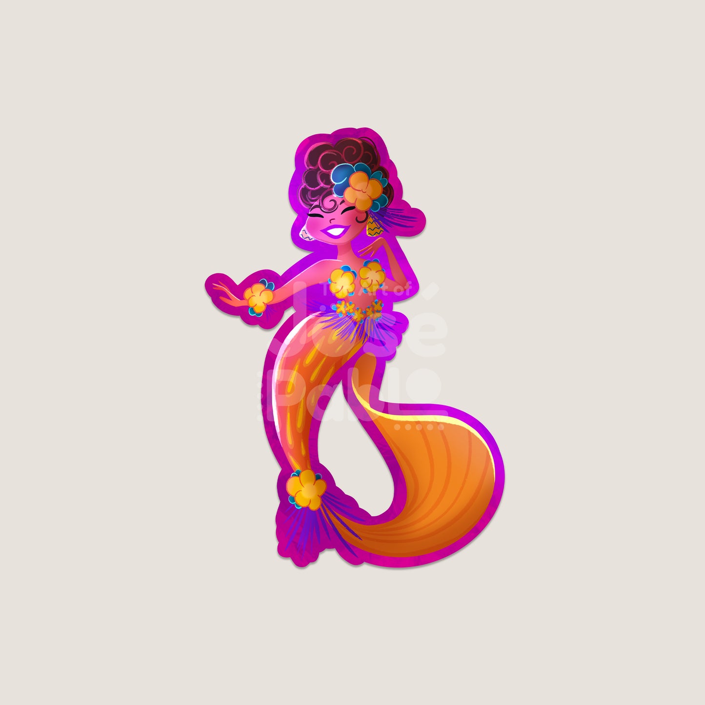 Sunset Rhythm - Waterproof Sticker