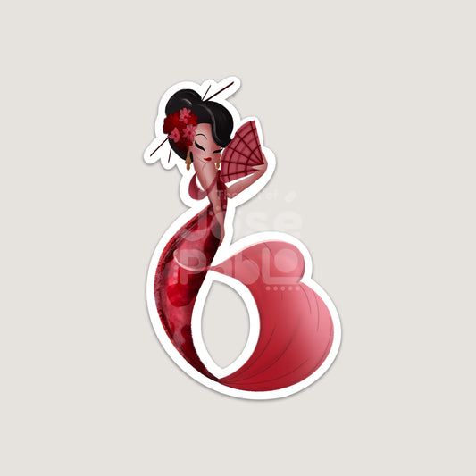 The Vermilion Bloom - Waterproof Sticker