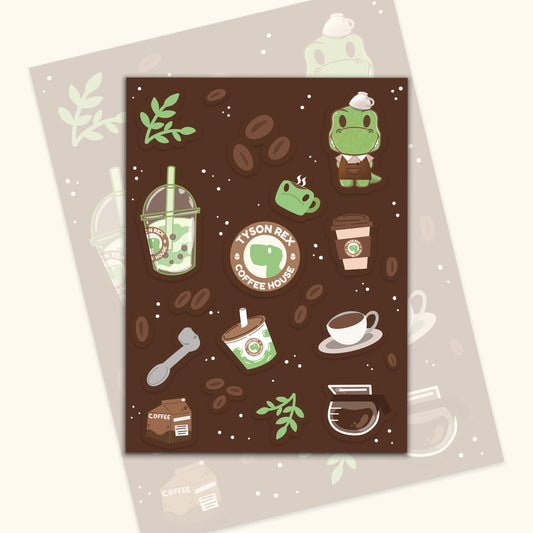 Tyson Rex Coffee House- Sticker Sheet