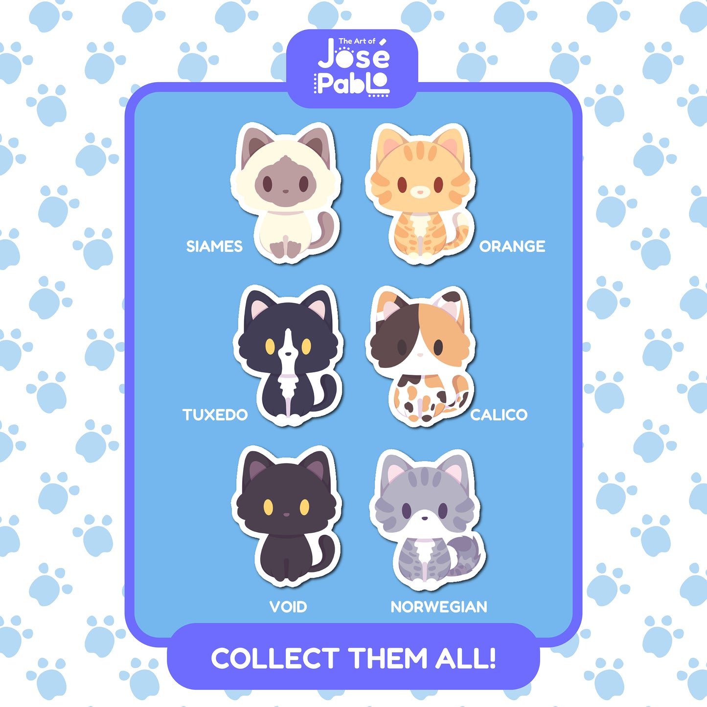 Bolsa Misteriosa de Gatos Acogedores – Sticker Impermeable