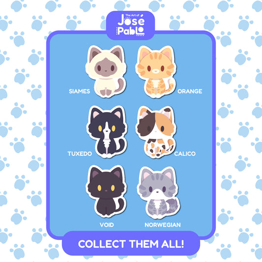 Bolsa Misteriosa de Gatos Acogedores – Sticker Impermeable