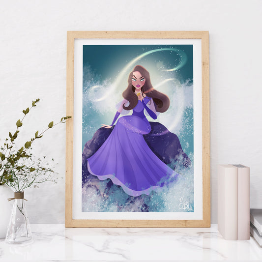 Vanessa the little mermaid art print