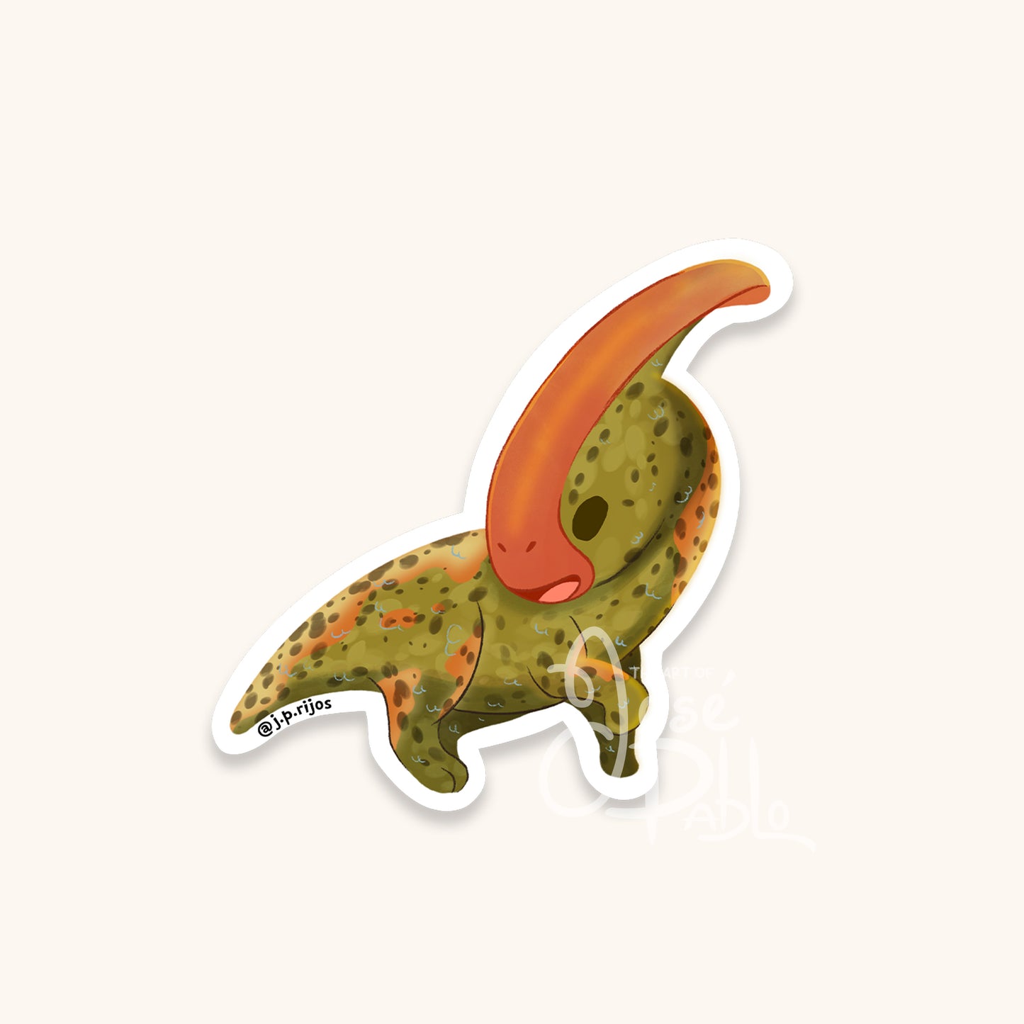 Parasaurolophus- Waterproof Sticker