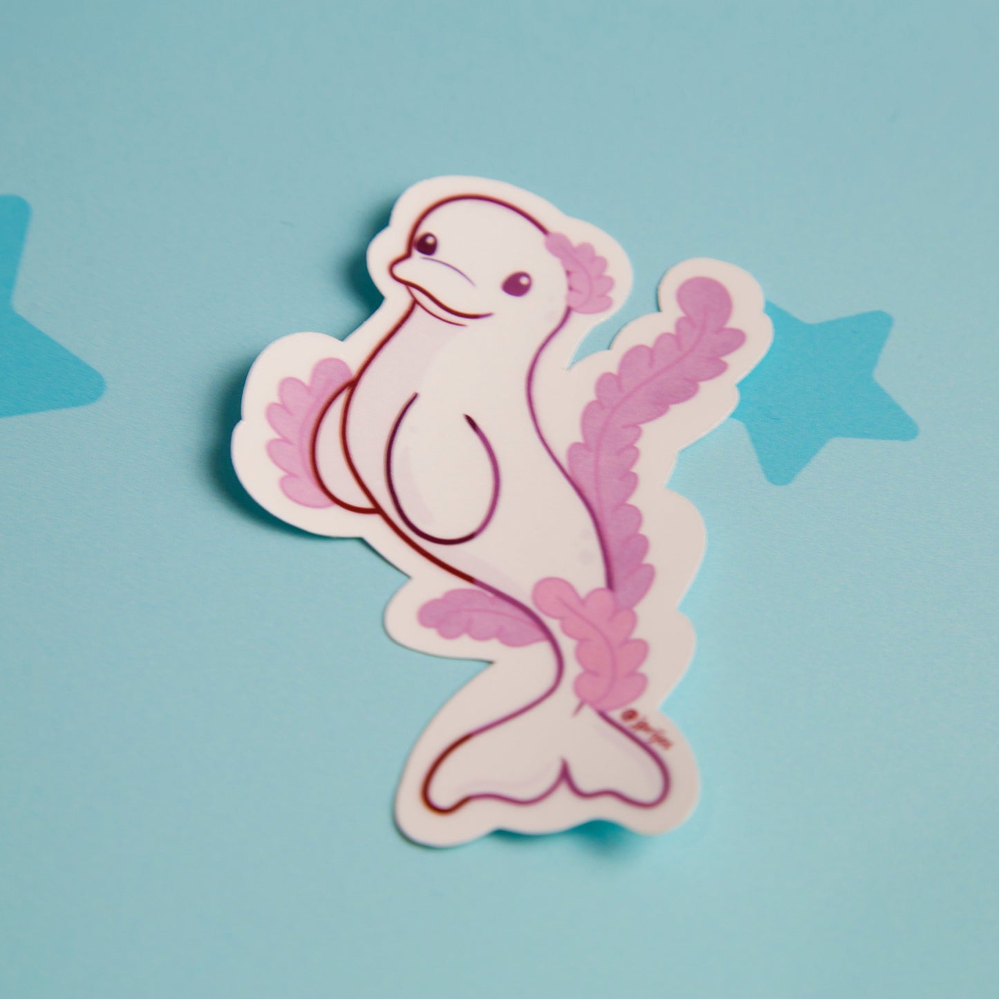 ballena beluga- sticker de ballena- sticker de ballena beluga- sticker de ballena blanca- stickers kawaii- stickers de animales- sticker waterproof- 