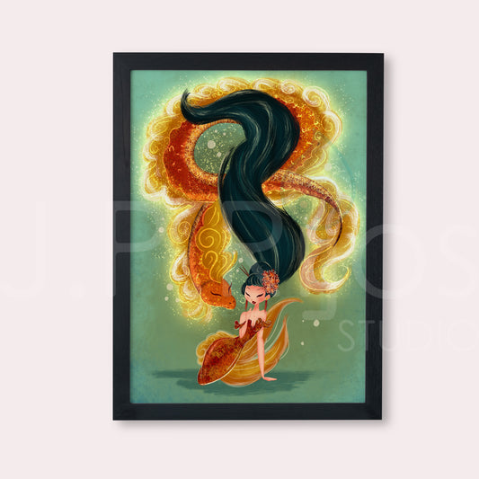 dragon mermaid wall decor