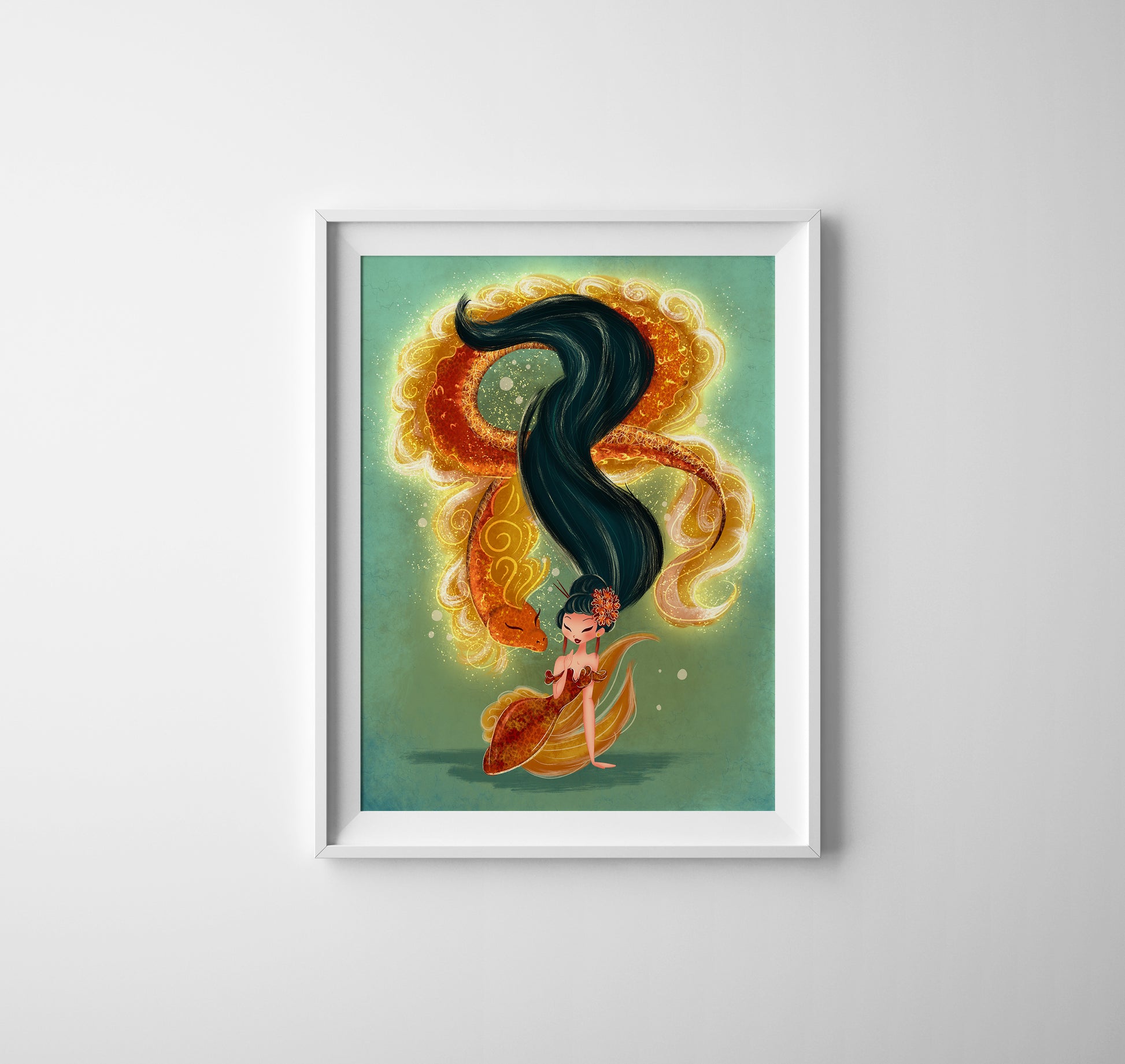 dragon mermaid wall decor