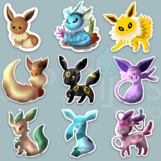 Eeveelutions- Waterproof Stickers