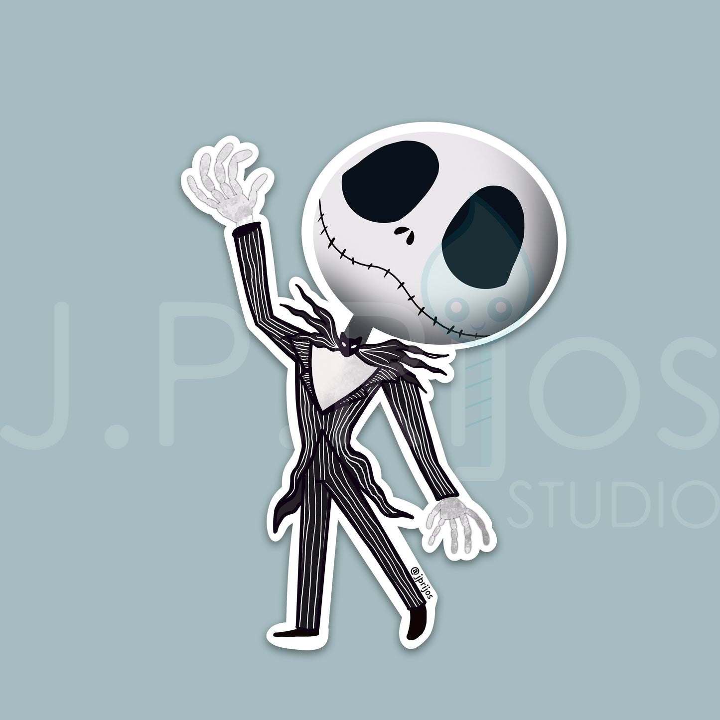 Pegatina impermeable de Jack Skellington