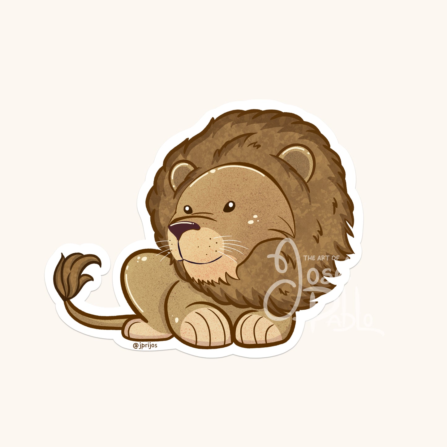 African Lion- Waterproof Sticker