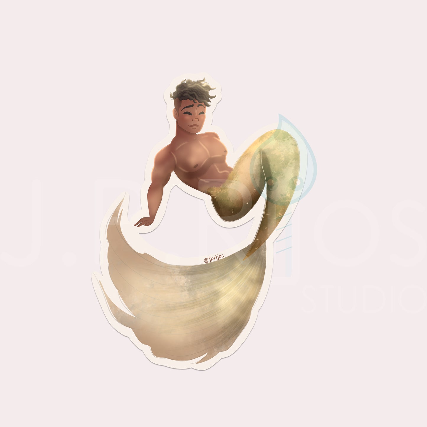 Golden Merman- Waterproof Sticker