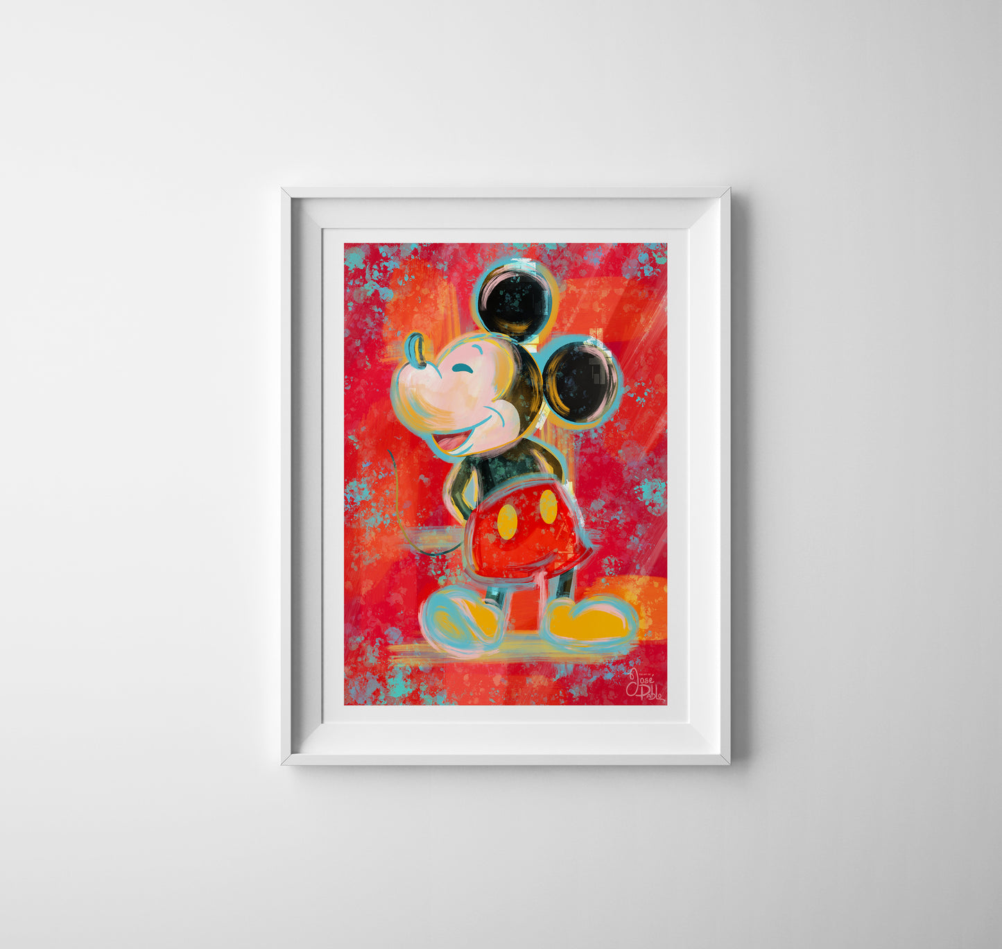 Mickey Mouse Splash of Colors- Art Print