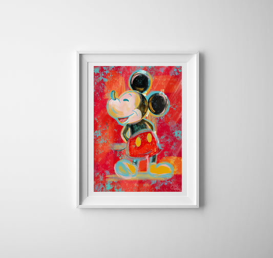 Mickey Mouse Splash of Colors- Art Print