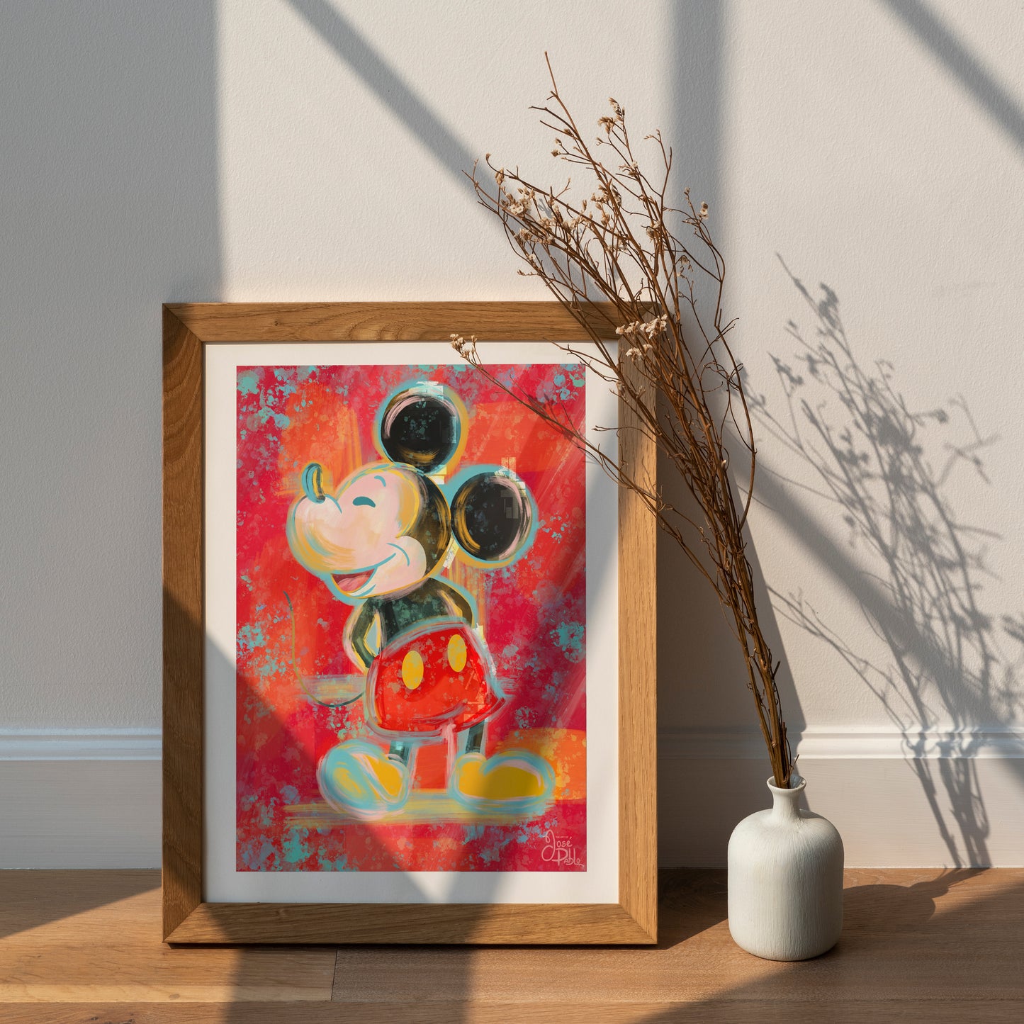 Mickey Mouse Splash of Colors- Art Print